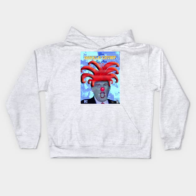 Give DONALD CHUMP a new hair Kids Hoodie by FREESA